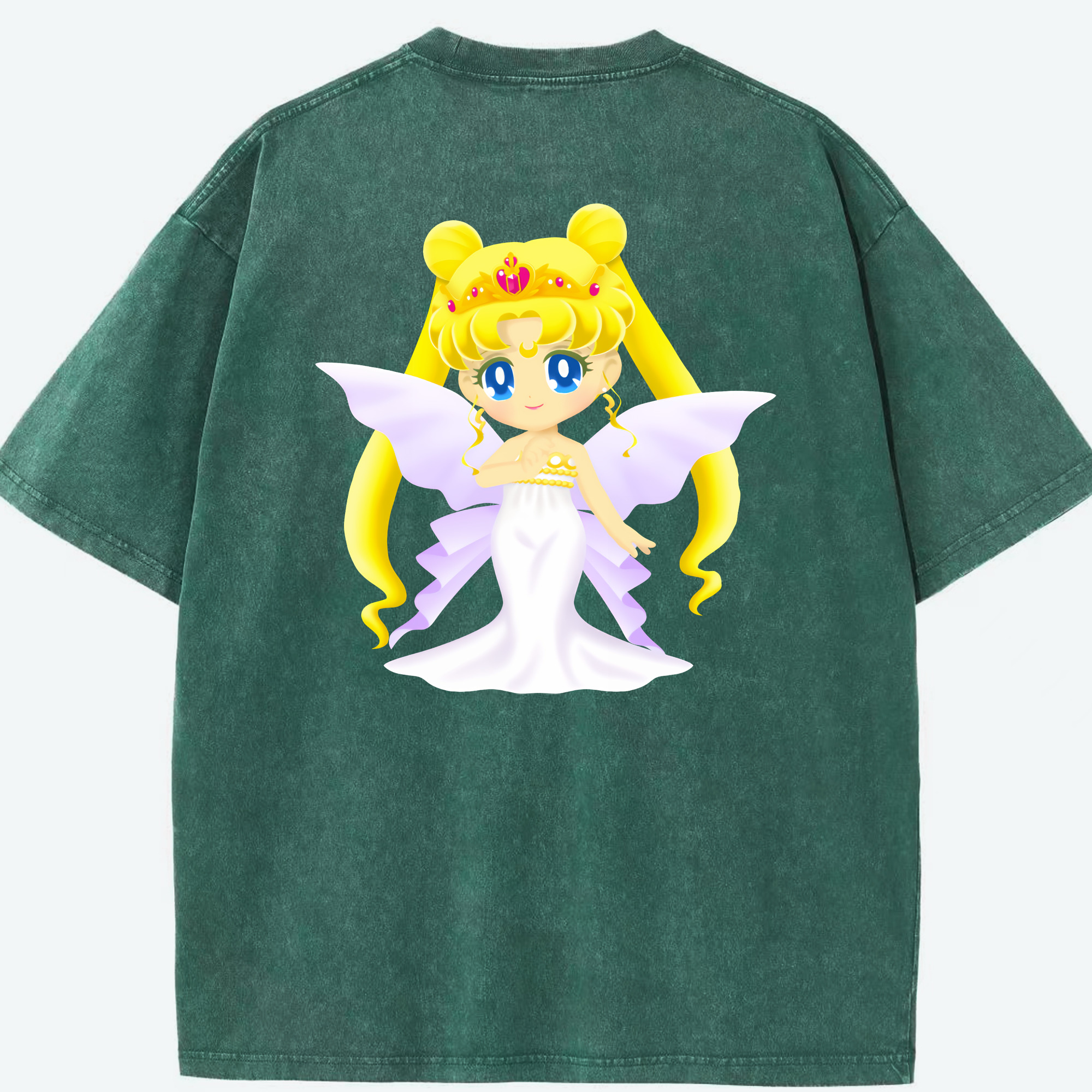 （画像用） 美少女戦士セーラームーン 愛野 美奈子 あいの みなこ Sailor Moon Aino Minako 綿100% ヴィンテージ風 半袖Tシャツ（背面プリント）